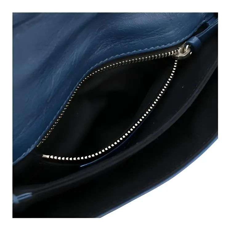 Balenciaga Cow Leather Shoulder Bag Crossbody Bag Women's Blue-4