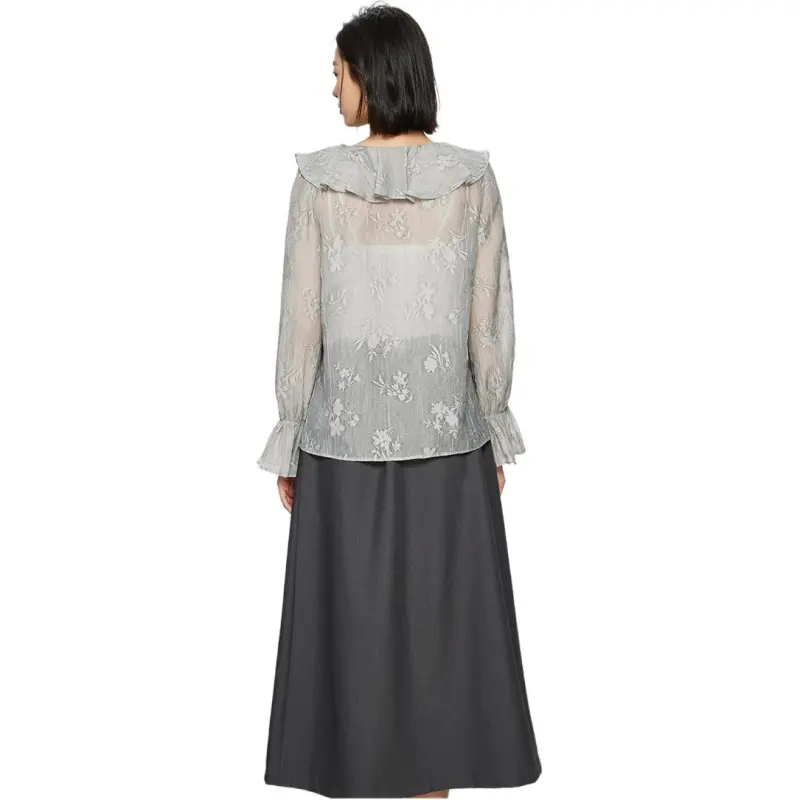 Yu Qianwen Shirts Women's Gray-2