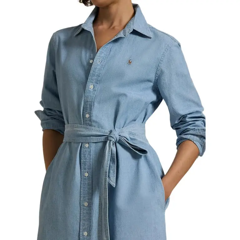 Polo Ralph Lauren Polo Pony Embroidered Belted Dress-4