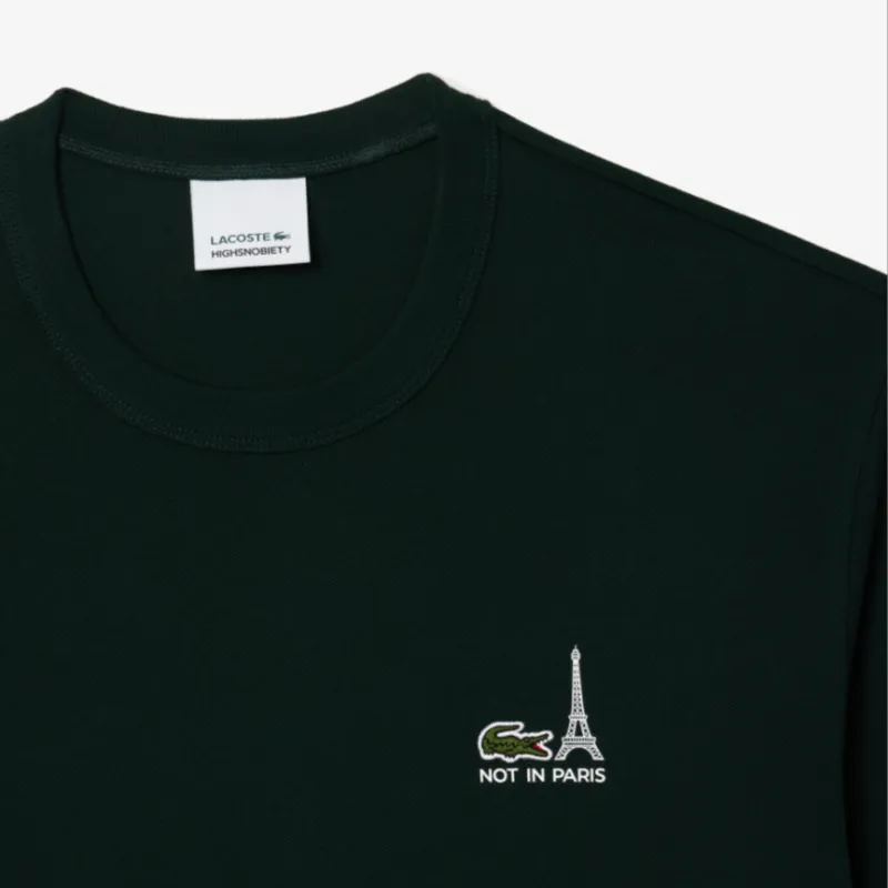 LACOSTE x HIGHSNOBIETY 'NOT IN PARIS' T Shirt Men's Xinpu Green-1