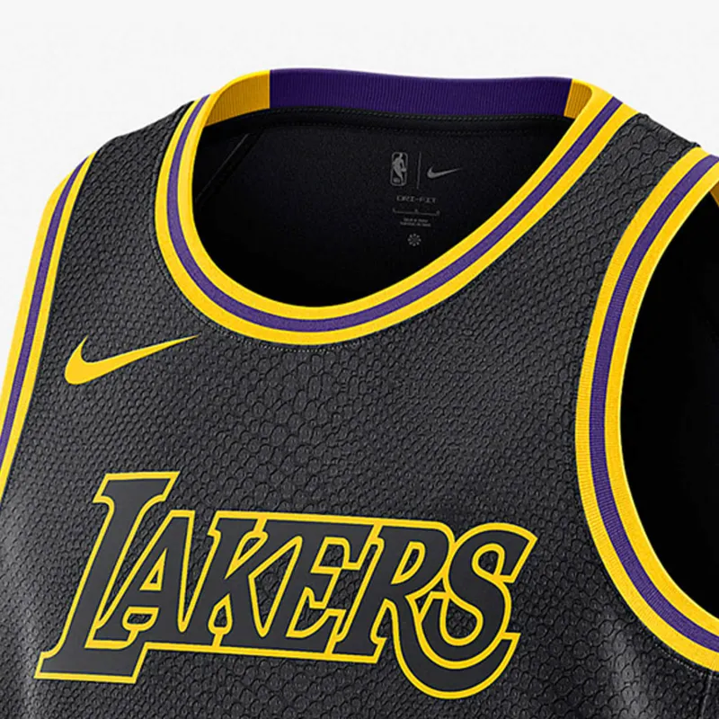 Nike X NBA Basketball Jersey Men's Black Yellow-2