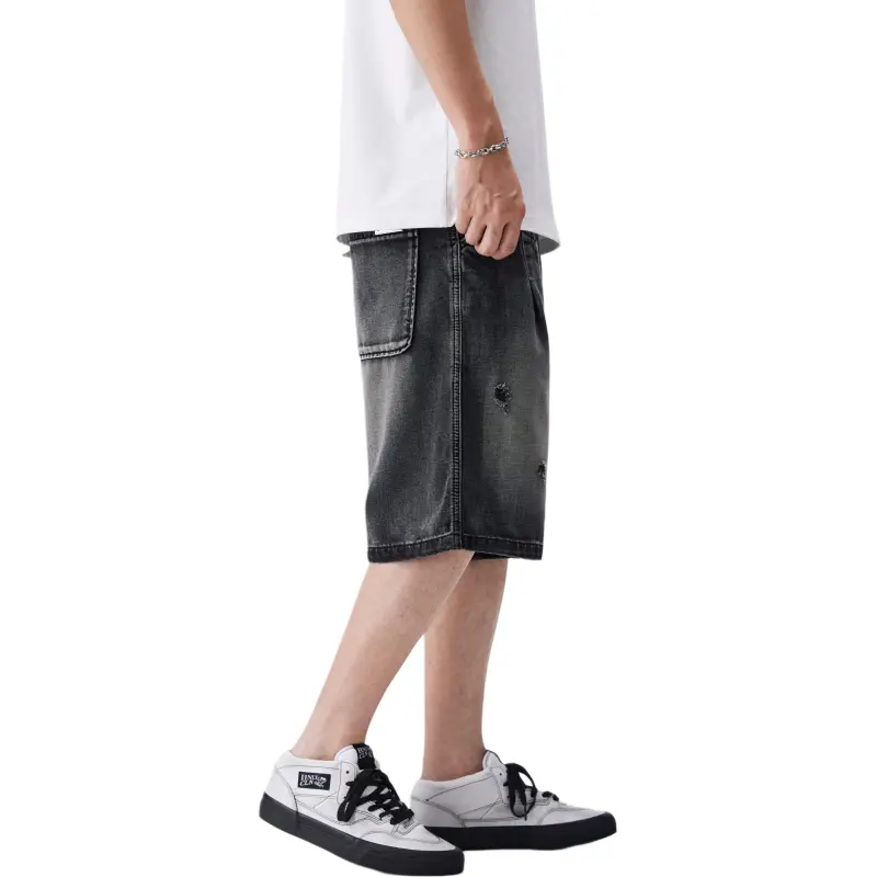 SNOW FLYING Denim Shorts Unisex-2
