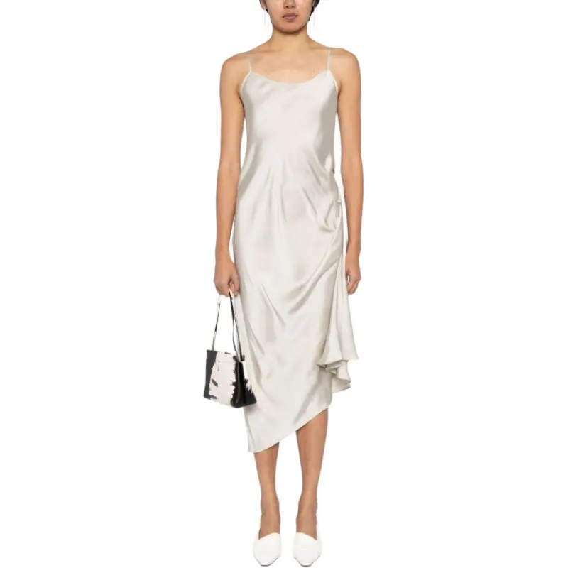 LOW CLASSIC Slip Dresses Women's Light Beige-2