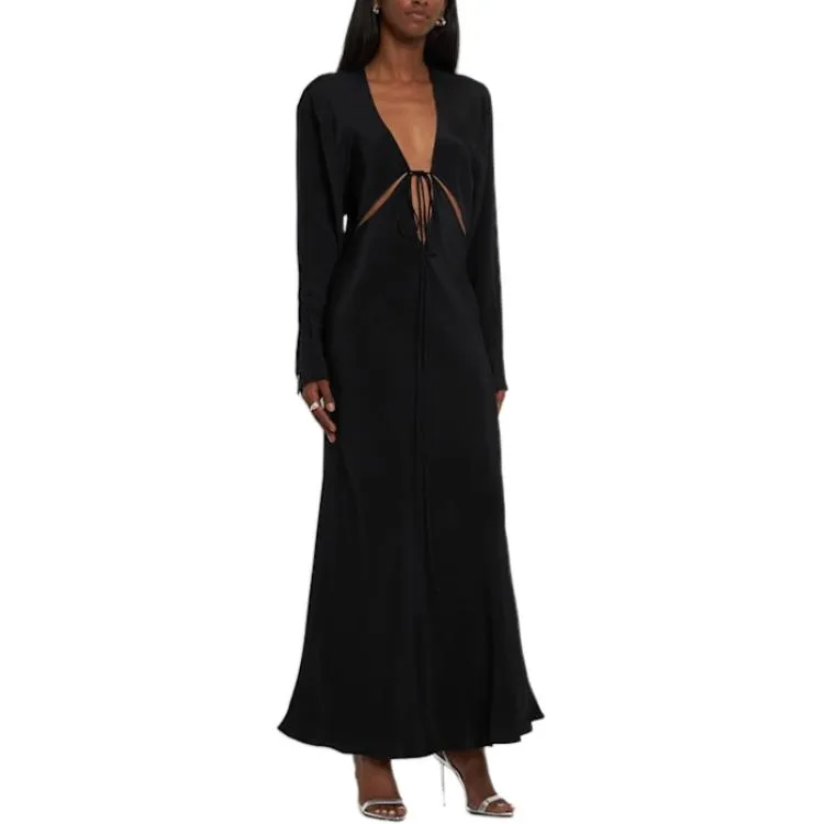 CHRISTOPHER ESBER Long-Sleeved Dresses Women's Black-2