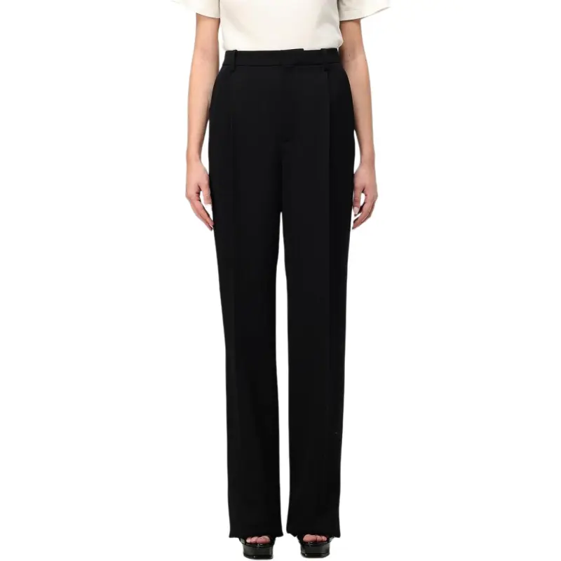 SAINT LAURENT Mid Rise Straight Leg Pants-2