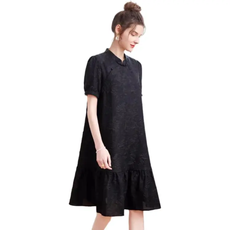 TOUCH Short Sleeved Dresses Women's Black-3