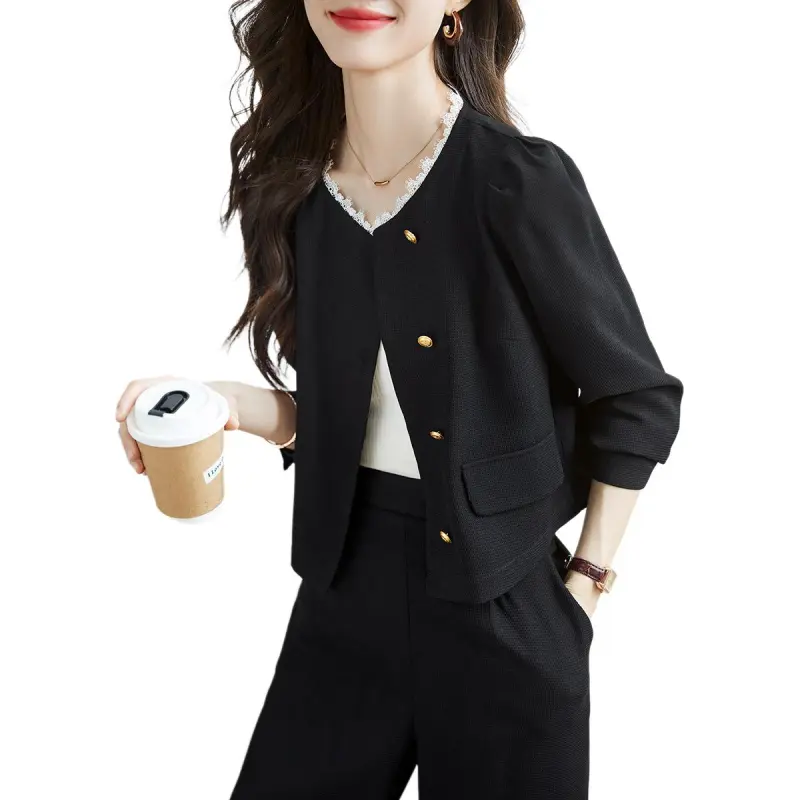 Mo Han Yi Mei Casual Suit Women's Black-3