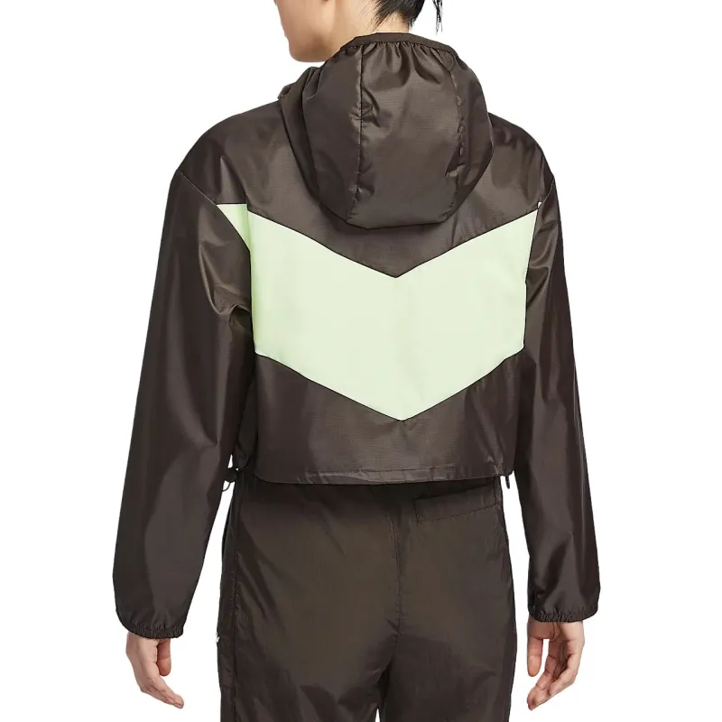 Nike Sportswear SS25 WINDRUNNER Jacket Women's Velvet Brown/Medium Yellow Green/White-1