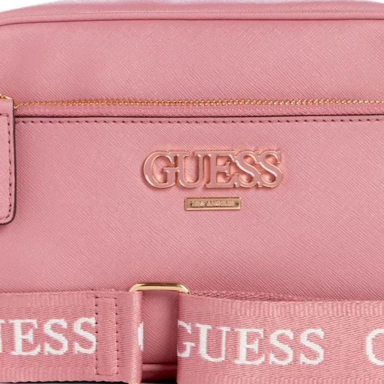 GUESS Artificial Leather Shoulder Bag Crossbody Bag Women's Rose Pink-3