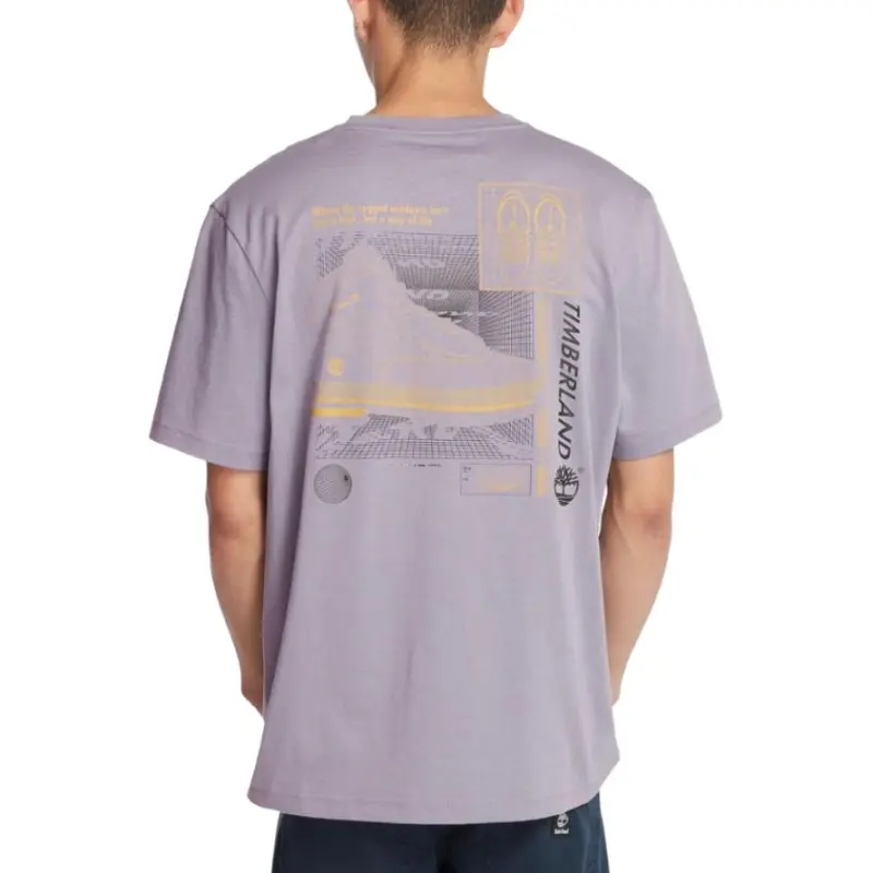 Timberland T Shirt Unisex Gray Purple-3