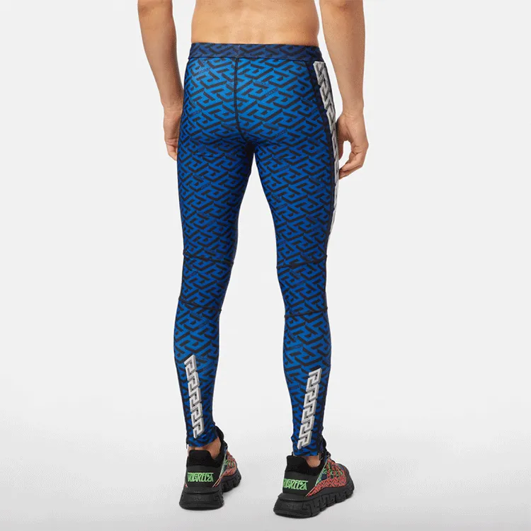 VERSACE VERSACE SS22 Knitted Sports Pants Men's Blue-5