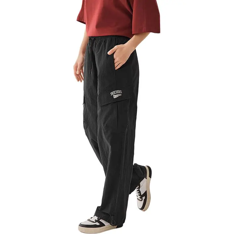 Skechers Knitted Long Pants Knitted Sweatpants Women's Carbon Black-1