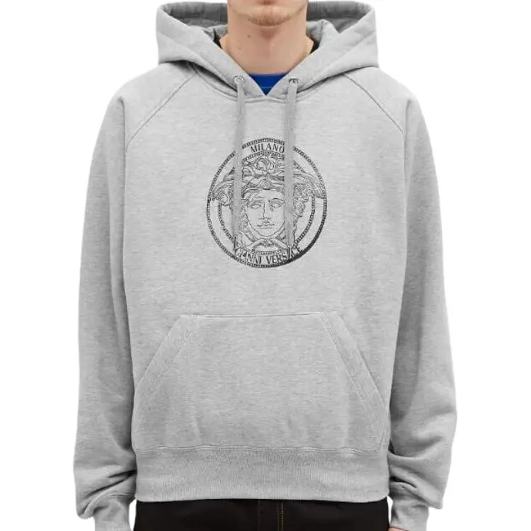 VERSACE Sweatshirts Men Gray-3