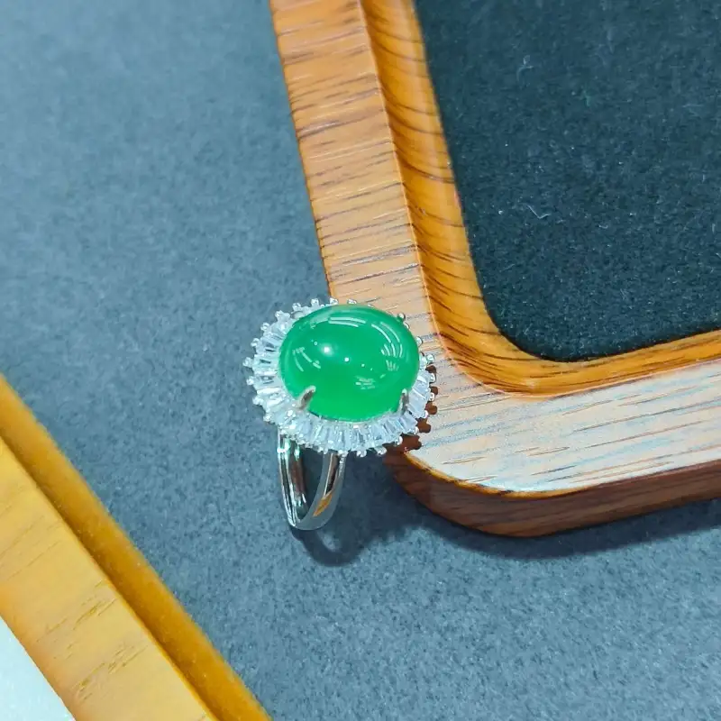 Grace Chalcedony Jade Rings Women's-11