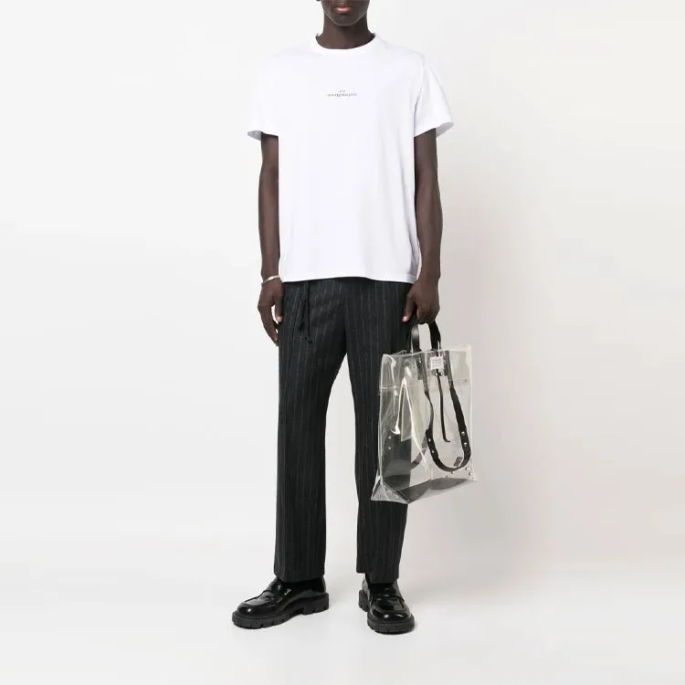 Maison Margiela Logo Embroidered Crewneck T Shirt-1
