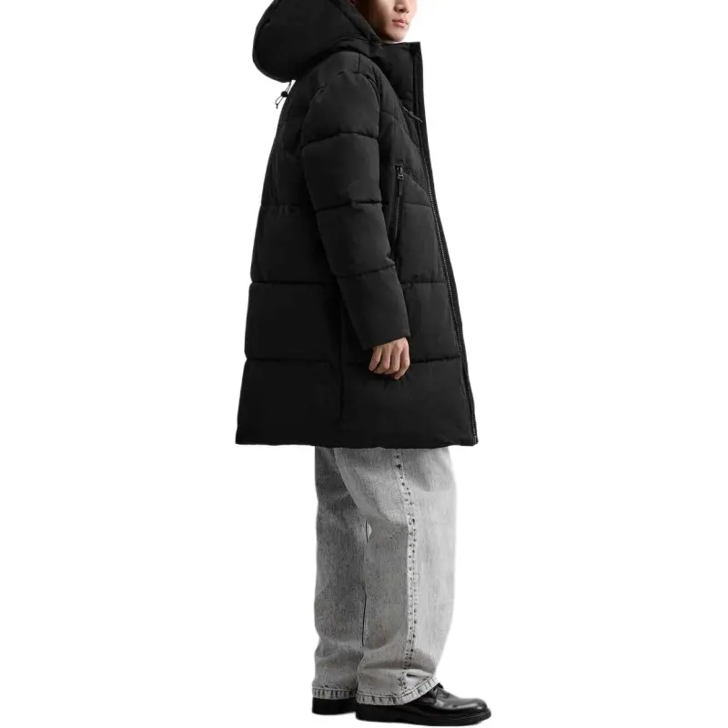 ZARA Puffer Jackets Men Black-4