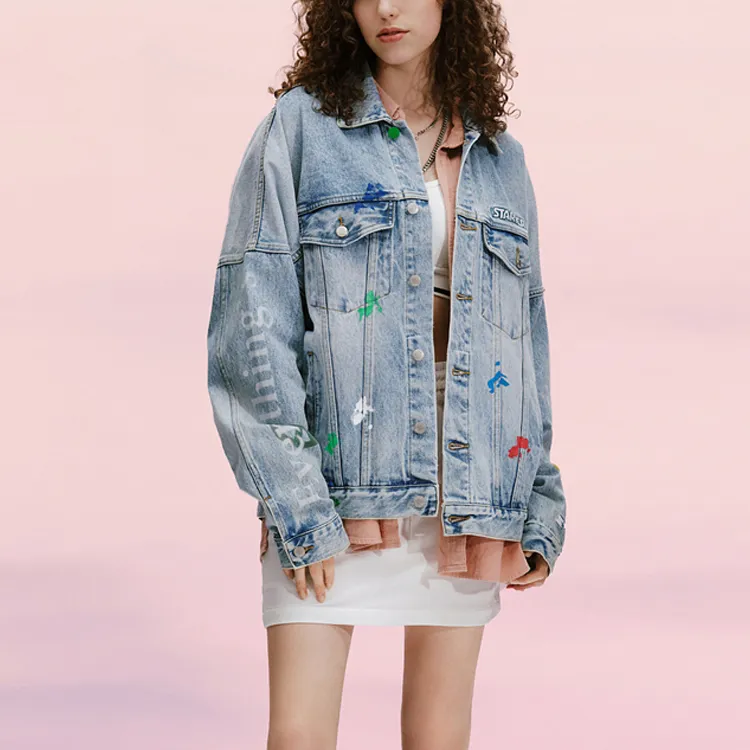 STARTER Denim Jackets Unisex Denim Light Blue-3