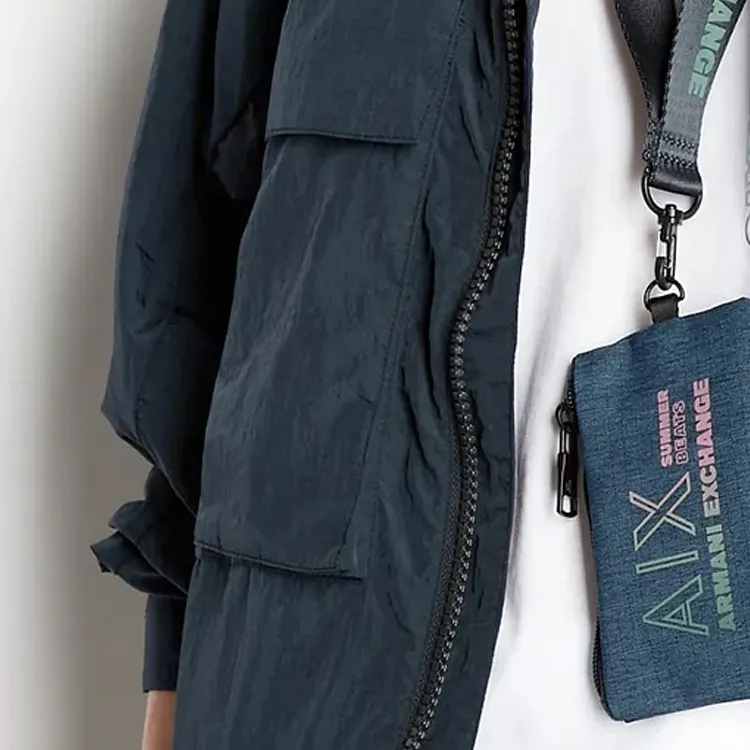 ARMANI EXCHANGE Trench Coat Men's Marine Blue-5