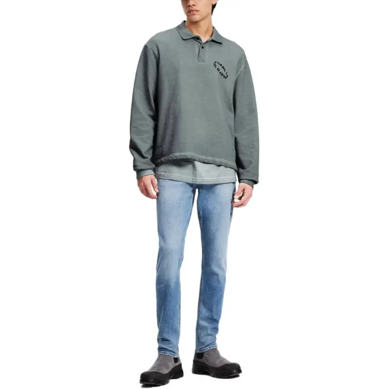 KARL LAGERFELD / Karl Lagerfeld Jeans Logo print Polo Sweatshirt-2