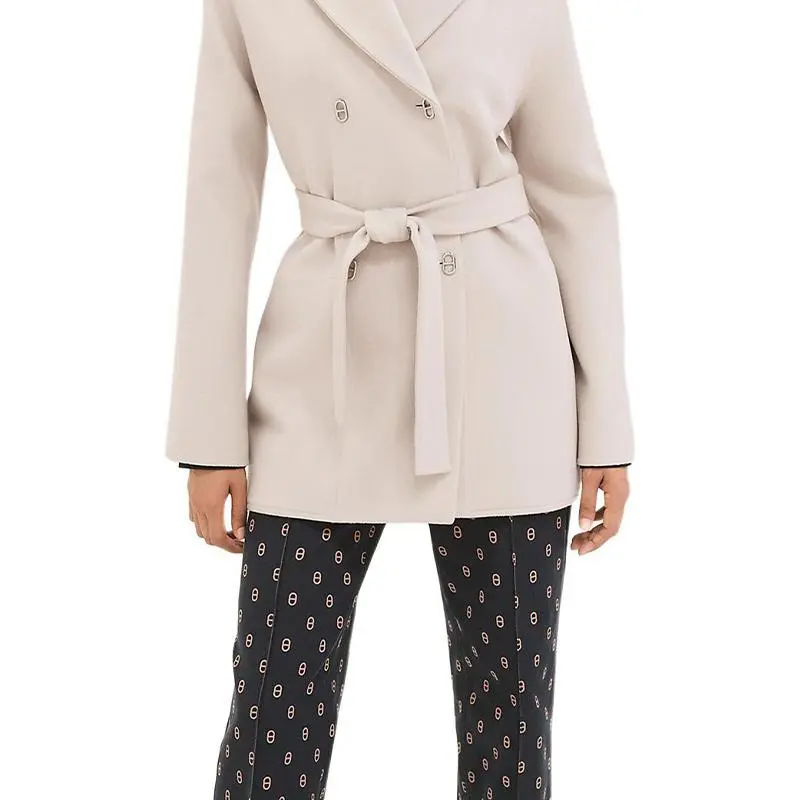 HERMES Coats Women's White-4