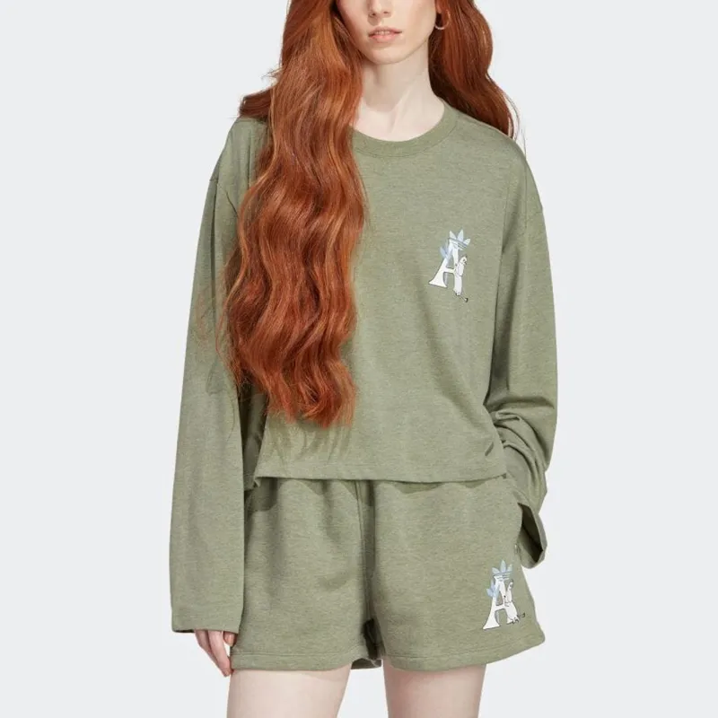 Adidas Originals X MOOMIN T Shirts Women's Olive Green-2