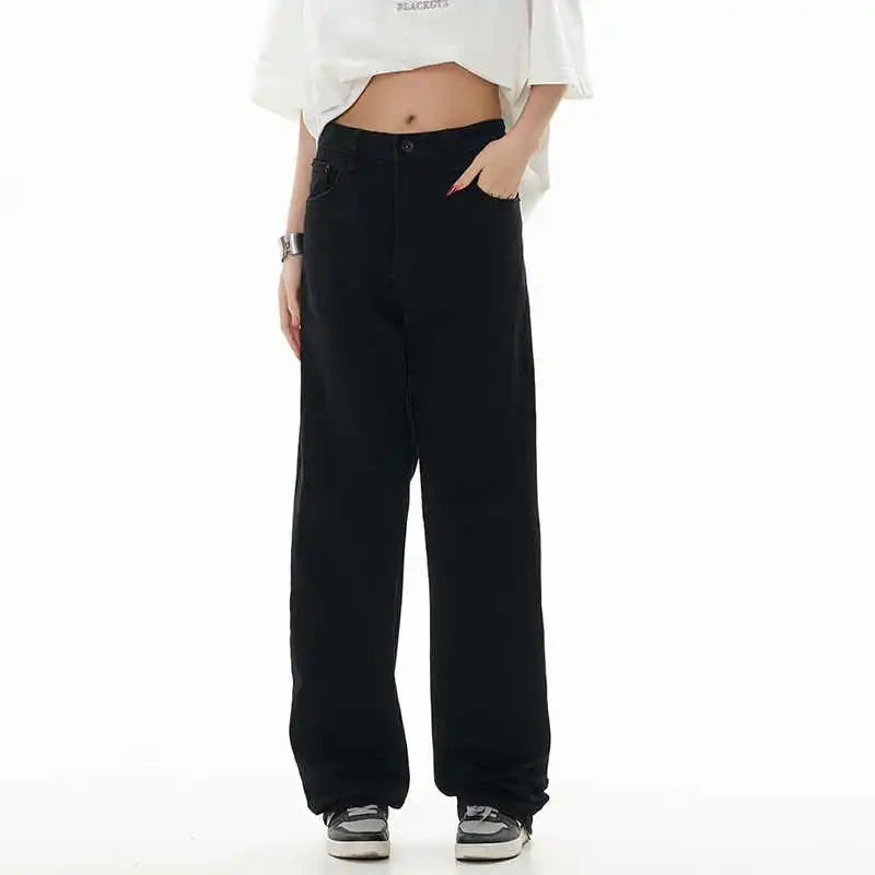 YINLEI Jeans Unisex Black-3