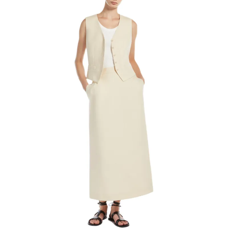 WEEKEND MaxMara Casual Long Skirt Women's White-1