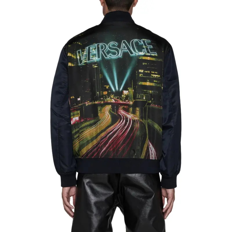 VERSACE City Lights Printed Blouson-4