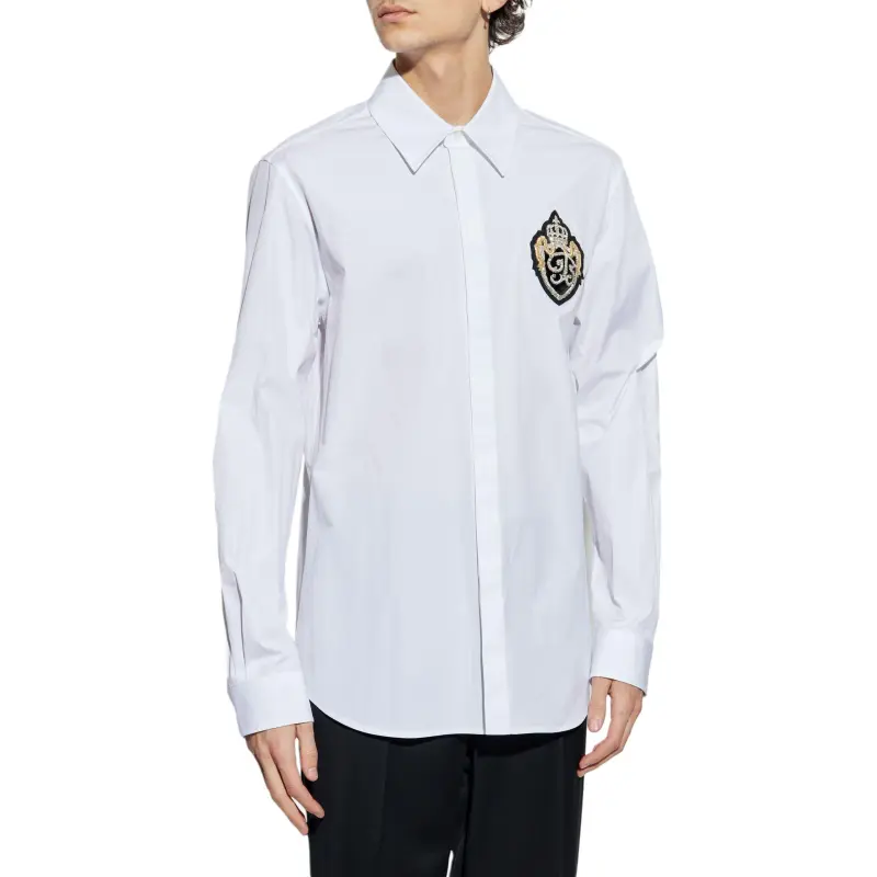 BALMAIN Patch Detailed Long Sleeve Shirt-2