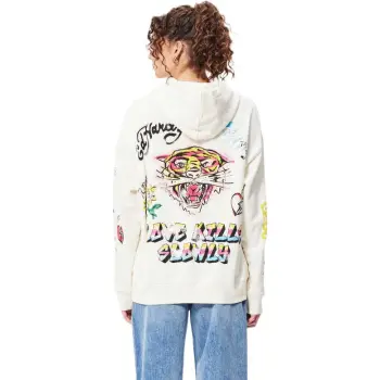 Ed Hardy FW24 Sweatshirt Women's Ivory White