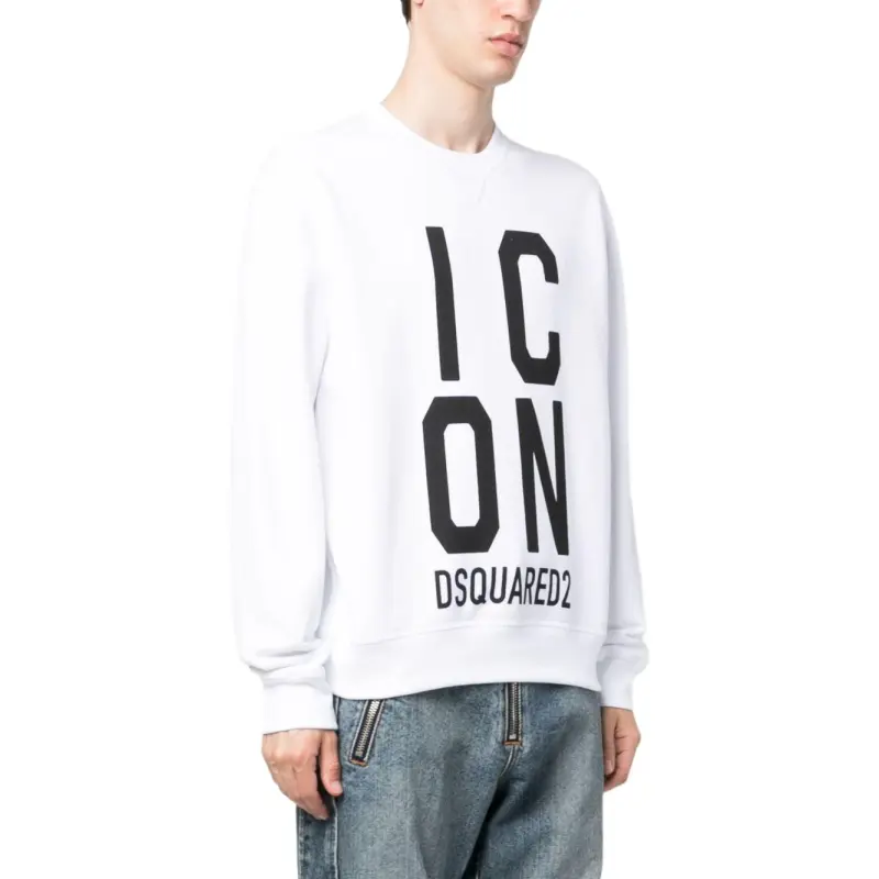 DSQUARED 2 Icon Logo Printed Crrewneck Sweatshirt-4