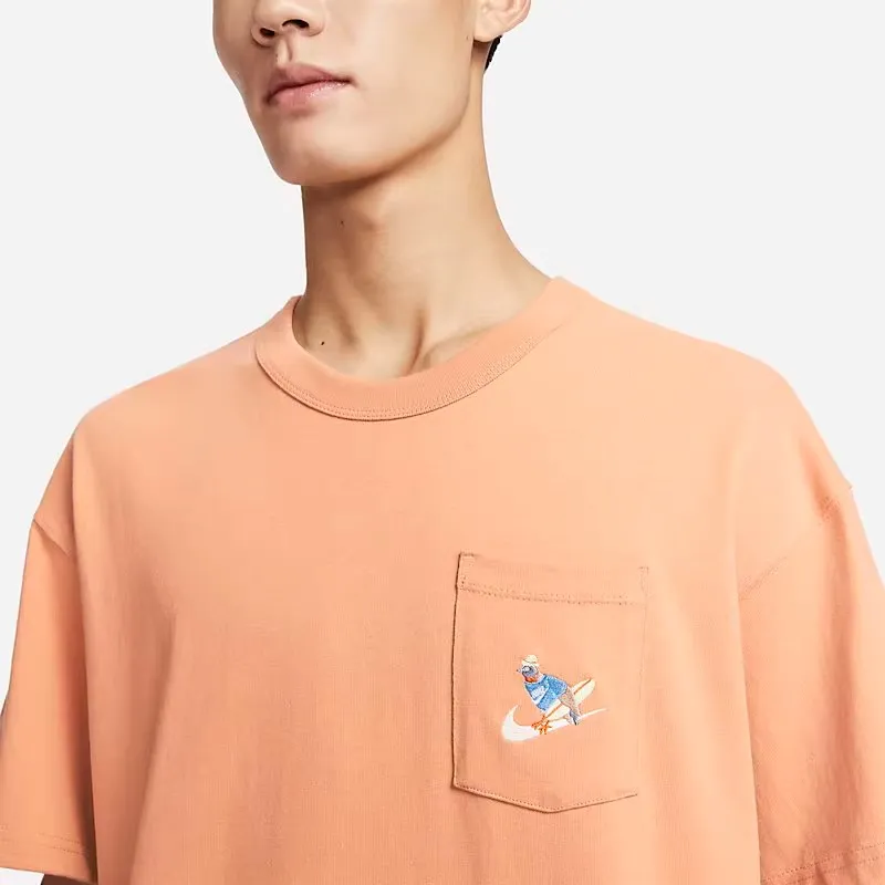Nike Drop Shoulder Sleeve T-Shirt Men's Orange-3