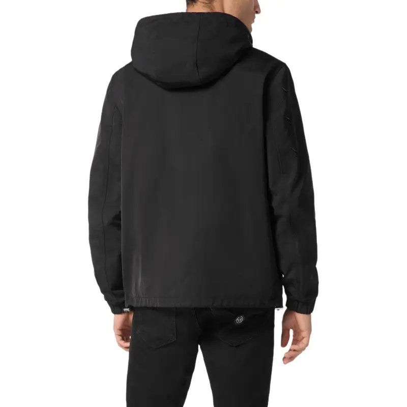 PHILIPP PLEIN Logo Patch Hooded Jacket-2