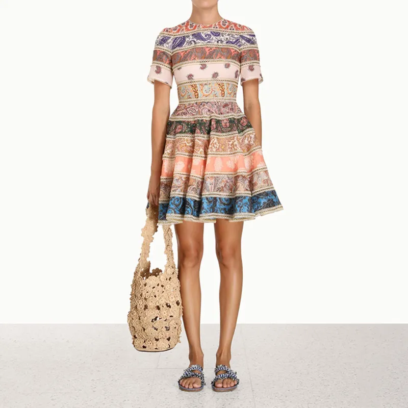Zimmermann Devi Graphic Printed Mini Dress-1