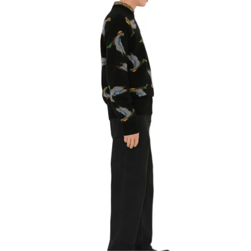 Burberry Duck Intarsia Knit Crewneck Jumper-3