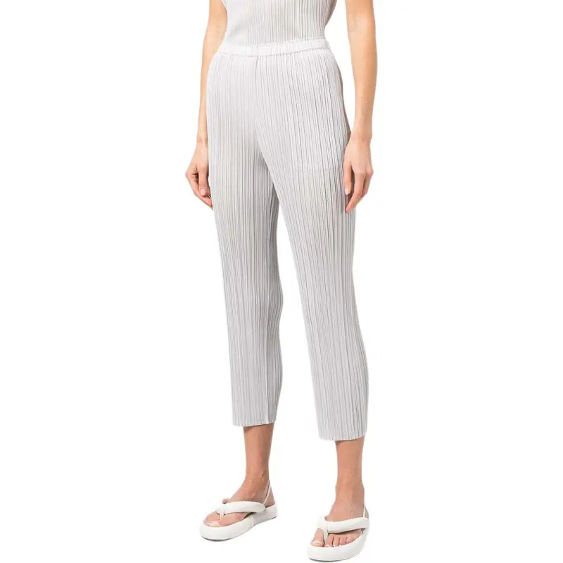 PLEATS PLEASE ISSEY MIYAKE Casual Pants Unisex Light Gray-1