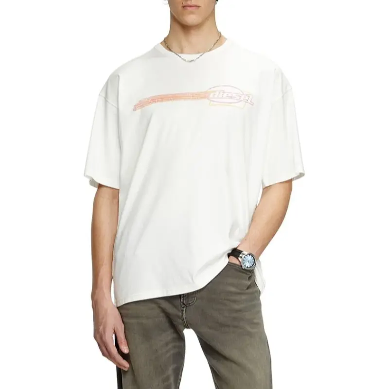 DIESEL Flocked logo T shirt-1
