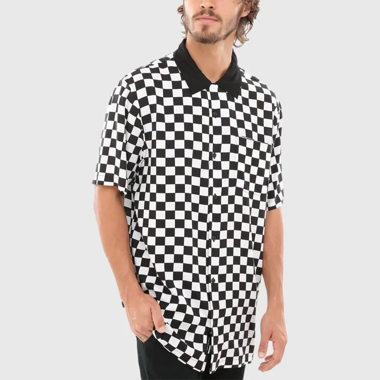 Vans CHECKER CAMP Shirts Men Black-3