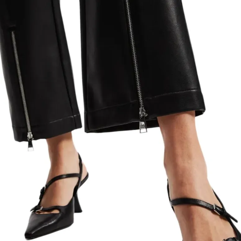 KARL LAGERFELD / Karl Lagerfeld Jeans Faux leather Cropped Trousers-5