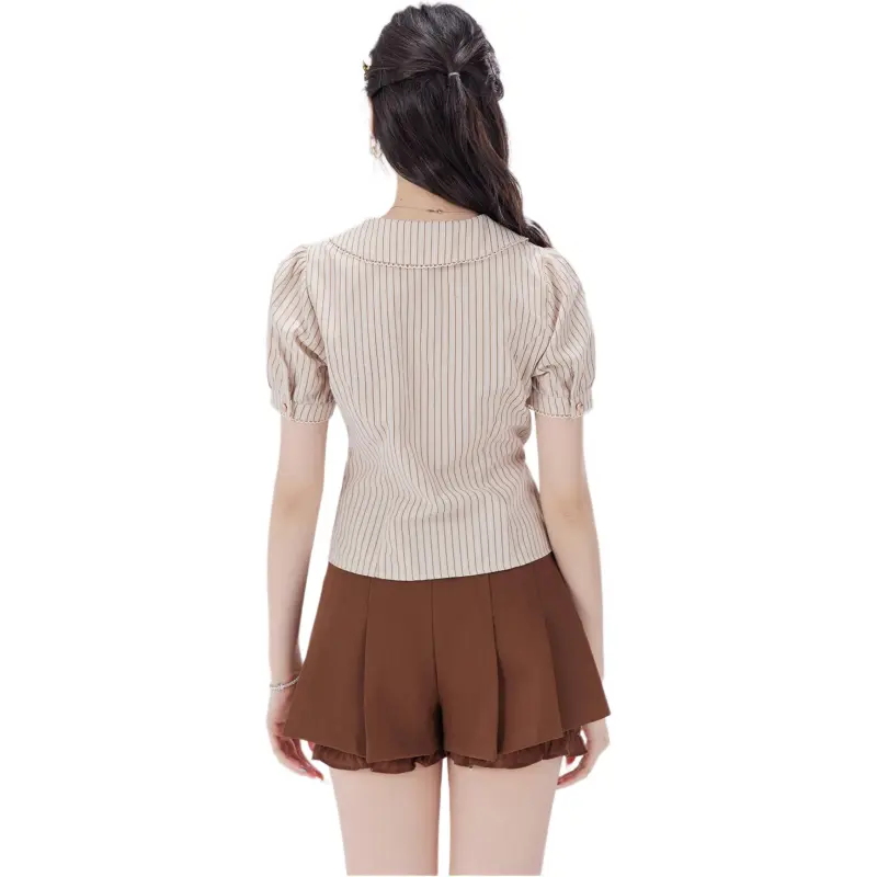 DEAR DEER PUFF Shirt Women's Brown-0