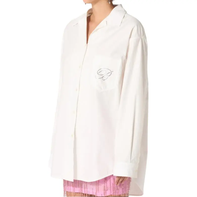 Blumarine Logo embellished Shirt-4