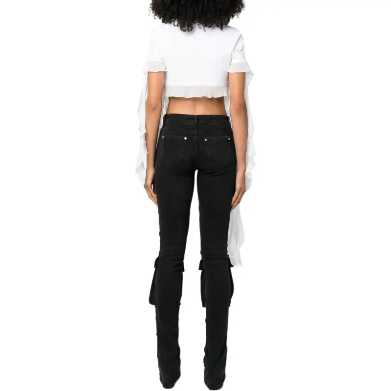 Blumarine Drop Shoulder Sleeve T Shirt Women's White-2