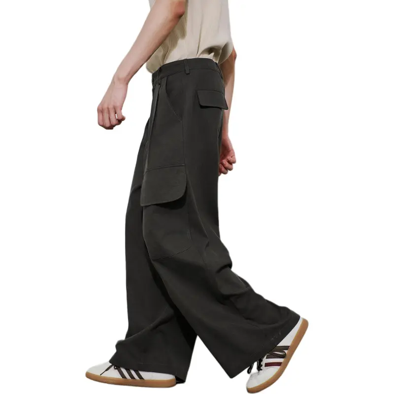 SAME FLOW Casual Pants Men's Iron Gray-4
