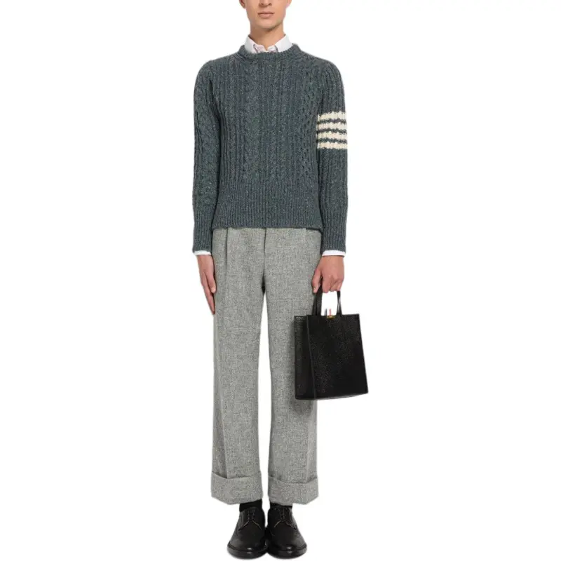 THOM BROWNE Sweaters Men Blue-6