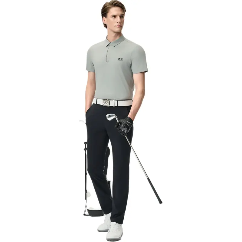 FILA Golf Series SS25 Polo Shirt Men's Dome Gray GY-2