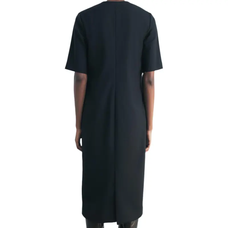 ZARA ZW Series Short Sleeved Dresses Women's Black-3