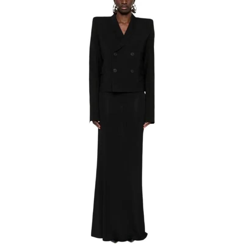 RICK OWENS Double Breasted Cropped Jacket-3