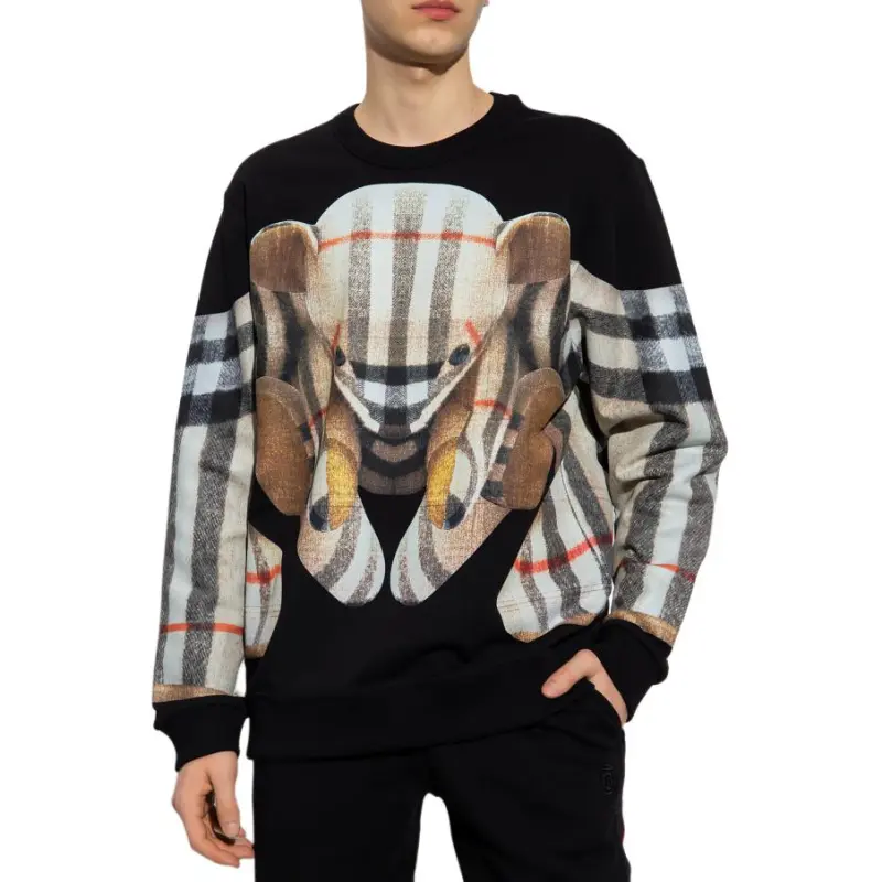 Burberry Sweatshirts Men Black-3
