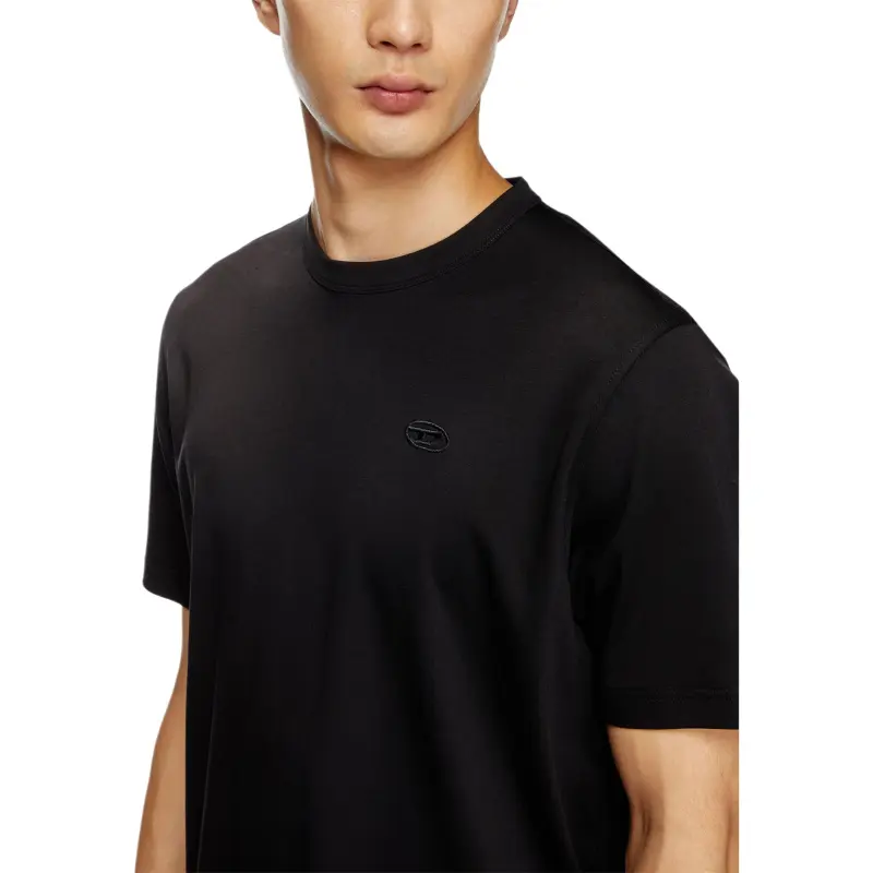 DIESEL T Adjust Slits R17 Logo Embroidered Crewneck T Shirt-4