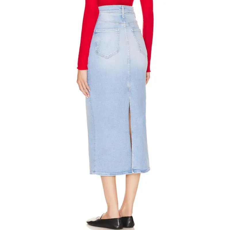 MOTHER Pusher High rise Midi Skirt-1